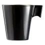 Mug Luminarc Flashy Black 80 ml Bicoloured Glass (24 Units) by Luminarc, Cups - Ref: S2710380, Price: 83,64 €, Discount: %