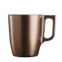 Mug Luminarc Flashy Brown 250 ml Glass (6 Units) by Luminarc, Cups - Ref: S2710384, Price: 22,03 €, Discount: %