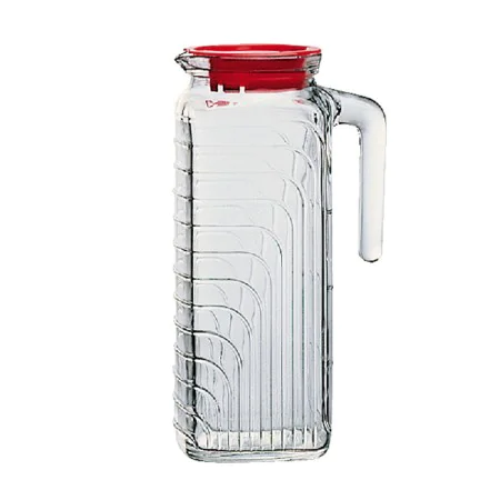 Jar with Lid and Dosage Dispenser Bormioli Rocco Gelo Transparent Glass 1,2 L by Bormioli Rocco, Jugs and decanters - Ref: S2...