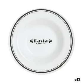 Piatto per Pasta Luminarc Friends Time Bistro Bianco/Nero Vetro 28,5 cm (12 Unità) di Luminarc, Piatti e teglie - Rif: S27105...