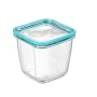 Square Lunch Box with Lid Bormioli Rocco Frigoverre Future Transparent Glass 750 ml (12 Units) by Bormioli Rocco, Food storag...