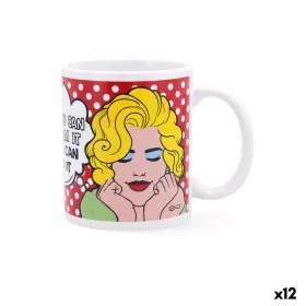 Cup Quid Pin Up Comics Multicolour Ceramic 330 ml (12 Units) by Quid, Cups - Ref: S2710704, Price: 20,58 €, Discount: %