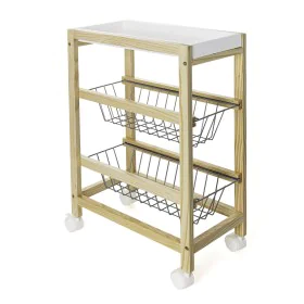 Chariot à légumes Quid Gala Blanc Bois 40,5 x 24 x 60 cm de Quid, Étagères et supports - Réf : S2710806, Prix : 32,19 €, Remi...