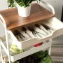 Vegetable trolley Quid Elvia White Metal 46,5 x 30,5 x 75 cm by Quid, Shelves and supports - Ref: S2710807, Price: 43,03 €, D...