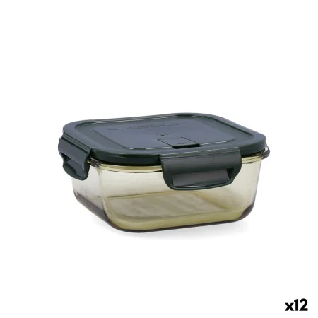 Boîte à lunch hermétique Bidasoa Infinity Carré 800 ml Jaune verre (12 Unités) de Bidasoa, Stockage des aliments - Réf : S271...