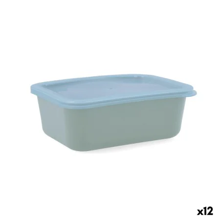 Boîte à repas rectangulaire avec couvercle Quid Inspira 740 ml Vert Plastique (12 Unités) de Quid, Stockage des aliments - Ré...