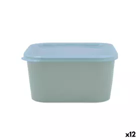 Panier-repas carré avec couvercle Quid Inspira 1,3 L Vert Plastique (12 Unités) de Quid, Stockage des aliments - Réf : S27109...