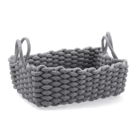 Cesta Decorativa Vinthera Moa Gris Algodón 35 x 25 x 13 cm de Vinthera, Cajas - Ref: S2711026, Precio: 10,59 €, Descuento: %