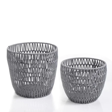 Basket set Vinthera Moa Cotton Metal 2 Pieces Grey by Vinthera, Storage baskets - Ref: S2711032, Price: 43,66 €, Discount: %