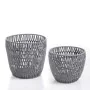 Set di Cestini Vinthera Moa Cotone Metallo 2 Pezzi Grigio di Vinthera, Cesti portaoggetti - Rif: S2711032, Prezzo: 43,66 €, S...