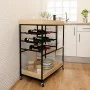 Serving trolley Vinthera Moa Bottle rack Black Metal 75 x 40 x 91,5 cm by Vinthera, Serving Trolleys - Ref: S2711063, Price: ...