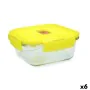 Hermetic Lunch Box Luminarc Pure Box Holy Yellow Glass Squared 1,22 L (6 Units) by Luminarc, Food storage - Ref: S2711161, Pr...