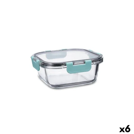 Lunchbox hermetisch Quid Purity karriert 800 ml Durchsichtig Glas (6 Stück) von Quid, Lagerung von Lebensmitteln - Ref: S2711...