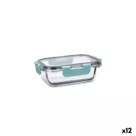 Fiambrera Hermética Quid Purity Rectangular 370 ml Transparente Vidrio (12 Unidades) de Quid, Almacenamiento de alimentos - R...