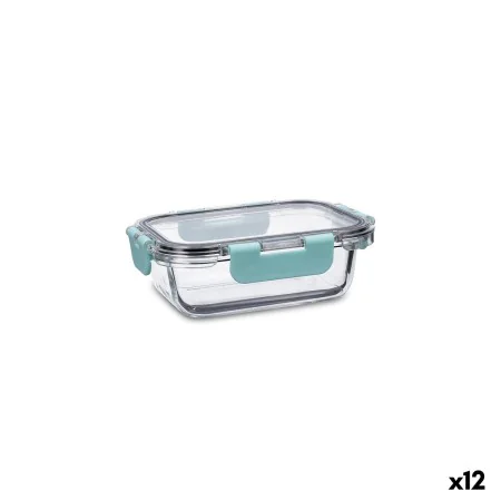 Fiambrera Hermética Quid Purity Rectangular 370 ml Transparente Vidrio (12 Unidades) de Quid, Almacenamiento de alimentos - R...