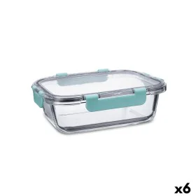 Fiambrera Hermética Quid Purity Rectangular 1,04 L Transparente Vidrio (6 Unidades) de Quid, Almacenamiento de alimentos - Re...