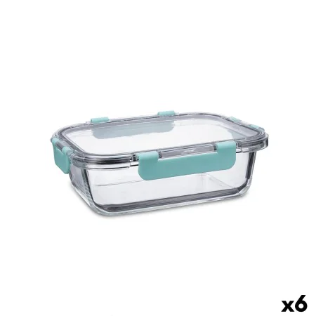 Lunchbox hermetisch Quid Purity rechteckig 1,04 L Durchsichtig Glas (6 Stück) von Quid, Lagerung von Lebensmitteln - Ref: S27...