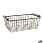 Cesta Multiusos Bidasoa Tiara Aço Cobre 32 x 26 x 8 cm (6 Unidades) de Bidasoa, Copos de água - Ref: S2711285, Preço: 40,43 €...