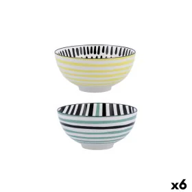 Bowl Bidasoa Zigzag Multicolour Ceramic 15 x 15 x 7,3 cm (6 Units) by Bidasoa, Plates and dishes - Ref: S2711384, Price: 19,5...