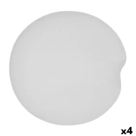 bandeja de aperitivos Bidasoa Fosil Branco Cerâmica Alumina 31,4 x 31,2 x 4 cm (4 Unidades) de Bidasoa, Pratos e fontes - Ref...