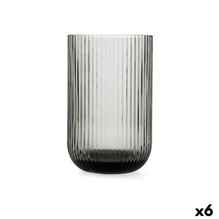 Vaso Bidasoa Fosil Gris Vidrio 460 ml (6 Unidades) de Bidasoa, Vasos de agua y de whisky - Ref: S2711473, Precio: 17,42 €, De...