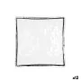 Prato de Jantar Quid Select Filo Branco Preto Plástico Quadrado 19 x 19 x 4,5 cm (12 Unidades) de Quid, Pratos e fontes - Ref...