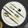 Fork Set Amefa Soprano Black Golden Metal Stainless steel 12 Units by Amefa, Forks - Ref: S2711496, Price: 39,92 €, Discount: %