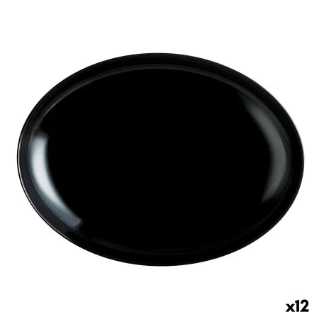 Assiette plate Luminarc Friends Time Noir verre 30 x 26 cm Viande (12 Unités) de Luminarc, Plats et plateaux - Réf : S2711542...