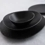 Flat Plate Bidasoa Fosil Black Ceramic Oval 22,8 x 20,1 x 2,2 cm (9Units) by Bidasoa, Plates and dishes - Ref: S2711606, Pric...