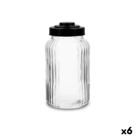 Jar Quid Maison Transparent Glass 1,25 L (6 Units) by Quid, Food storage - Ref: S2711814, Price: 17,76 €, Discount: %