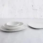 Bandeja de Aperitivos Bidasoa Fosil Blanco Cerámica Alúmina Ovalada 39,1 x 26,3 x 3,4 cm (4 Unidades) de Bidasoa, Platos y fu...