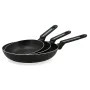 Set of pans Quid Oasis Black Metal 3 Pieces by Quid, Frying pan and saucepan sets - Ref: S2711949, Price: 24,28 €, Discount: %