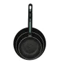 Set of pans Quid Oasis Black Metal 3 Pieces by Quid, Frying pan and saucepan sets - Ref: S2711949, Price: 24,28 €, Discount: %