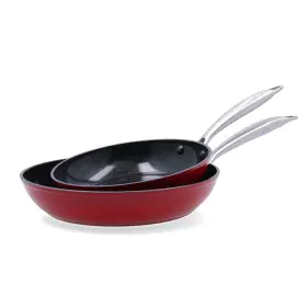 Set of pans Quid Mirro Red Metal 3 Pieces by Quid, Frying pan and saucepan sets - Ref: S2711950, Price: 27,61 €, Discount: %