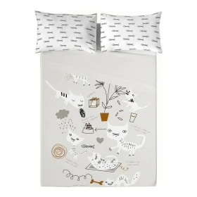 Top sheet Panzup Gatos 2 160 x 270 cm (Single) by Panzup, Sheets and pillowcases - Ref: S2806941, Price: 19,97 €, Discount: %