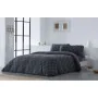 Housse de Couette Naturals ELBA Gris foncé Lit ½ persones (220 x 220 cm) de Naturals, Couettes et housses de couette - Réf : ...