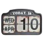 Calendrier DKD Home Decor Métal 42 x 3,5 x 27 cm Noir Blanc de DKD Home Decor, Agendas civils & carnets de RDV - Réf : S30074...