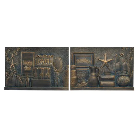 Décoration murale DKD Home Decor Cuivre 60 x 4 x 40 cm (2 Unités) (2 pcs) de DKD Home Decor, Objets de décoration - Réf : S30...