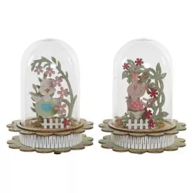 Decorazione luminosa DKD Home Decor Alluminio Cristallo Shabby Chic 14,5 x 14,5 x 18 cm (2 Unità) di DKD Home Decor, Lampade ...