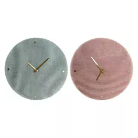 Orologio da Parete DKD Home Decor Verde Rosa 40,5 x 5,5 x 40,5 cm (2 Unità) di DKD Home Decor, Orologi da parete - Rif: S3009...