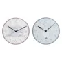 Orologio da Parete DKD Home Decor Azzurro Rosa Legno Metallo Plastica Legno MDF Per bambini Uccello 24 x 3 x 24 cm (2 Unità) ...