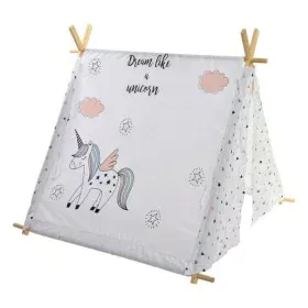 Tent DKD Home Decor Cotton Wood Unicorn (110 x 110 x 106 cm) by DKD Home Decor, Play Tents - Ref: S3010361, Price: 53,29 €, D...