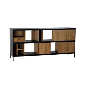 Buffet DKD Home Decor Alvin Noir Naturel Fer Frêne 160 x 40 x 75 cm de DKD Home Decor, Buffets, crédences et vaisseliers - Ré...