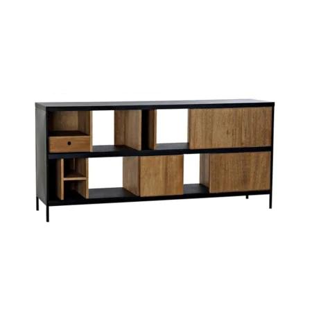 Buffet DKD Home Decor Alvin Noir Naturel Fer Frêne 160 x 40 x 75 cm de DKD Home Decor, Buffets, crédences et vaisseliers - Ré...