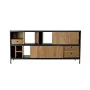 Anrichte DKD Home Decor Alvin Schwarz natürlich Eisen Esche 160 x 40 x 75 cm von DKD Home Decor, Buffets - Ref: S3011297, Pre...