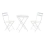 Ensemble Table + 2 Chaises DKD Home Decor Blanc 80 cm 60 x 60 x 70 cm (3 pcs) de DKD Home Decor, Salons de jardin - Réf : S30...