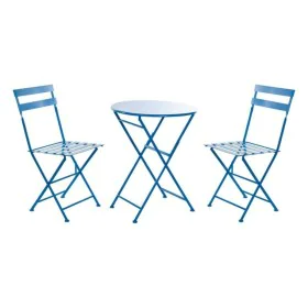 Conjunto de mesa com 2 cadeiras DKD Home Decor MB-166634 Azul 80 cm 60 x 60 x 70 cm (3 pcs) de DKD Home Decor, Conjuntos de m...