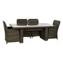 Conjunto de mesa com 6 cadeiras DKD Home Decor 94 cm 200 x 100 x 75 cm (7 pcs) de DKD Home Decor, Conjuntos de mobiliário de ...