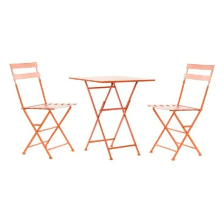 Conjunto de mesa com 2 cadeiras DKD Home Decor MB-177412 Coral 60 x 60 x 75 cm (3 pcs) de DKD Home Decor, Conjuntos de mobili...