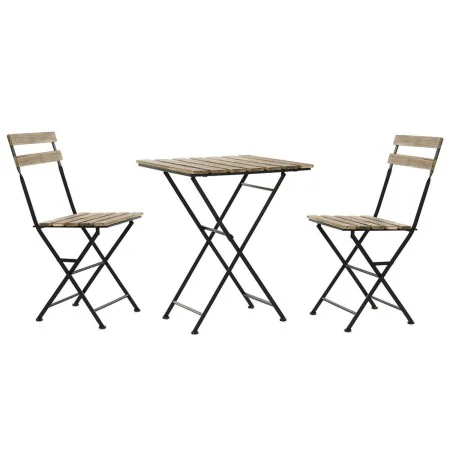 Conjunto de mesa com cadeiras DKD Home Decor 60 x 60 x 74 cm (3 pcs) de DKD Home Decor, Conjuntos de mobiliário de jardim - R...